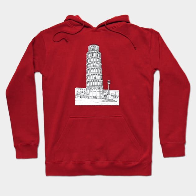 Leaning Tower of Pisa Hoodie by StefanAlfonso